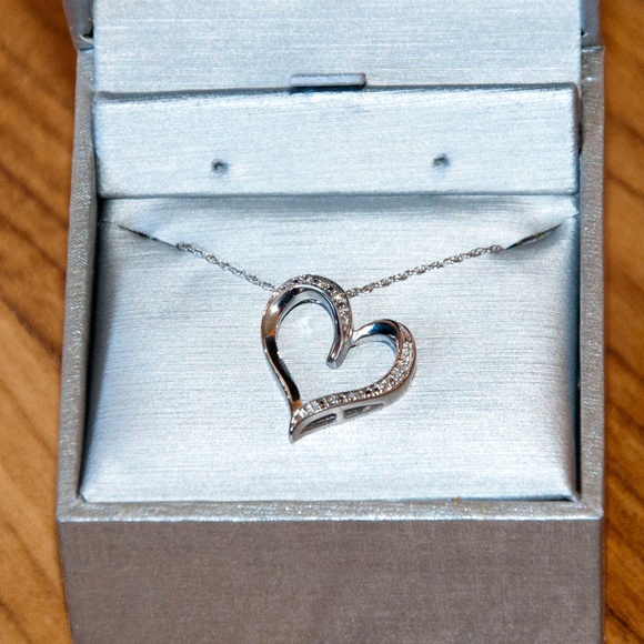 Zales Jewelry - Zales New Heart Diamond Accent in Sterling Silver